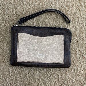 Coach Metallic Colorblock Signature Wristlet
